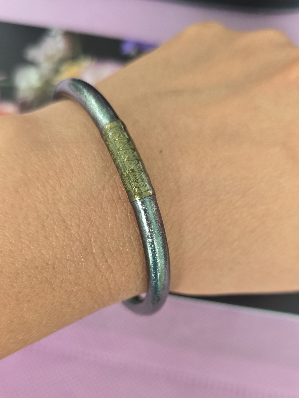 Budhagirl Graphite All Weather Bangle Single Small - Picture 3 of 4